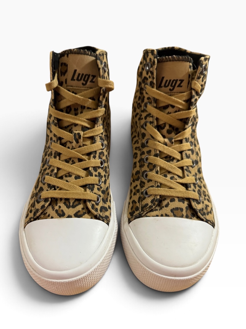Lugz Women's Hayden High Top Canvas Sneakers – Leopard Print